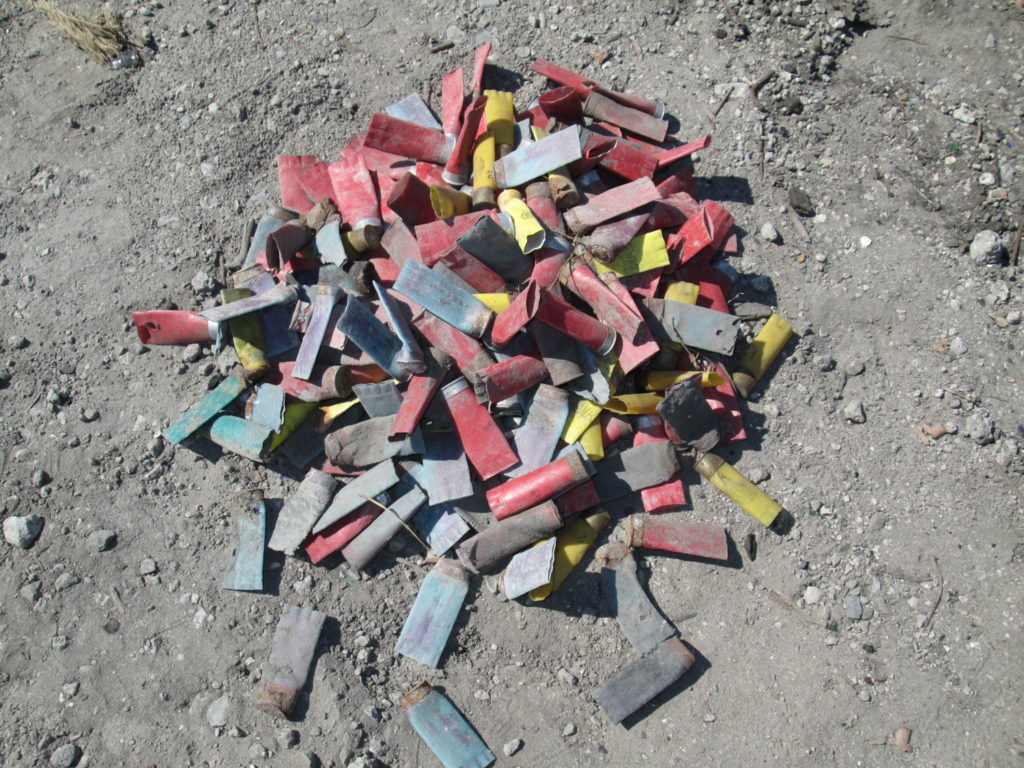 spent shotgun shells