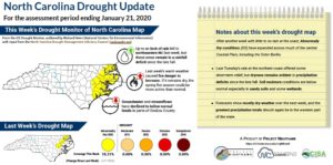 Map of NC drought conditions