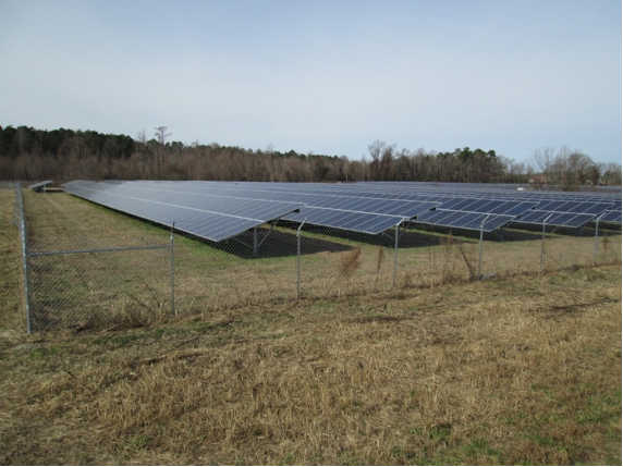 Image of solar panels on farmland