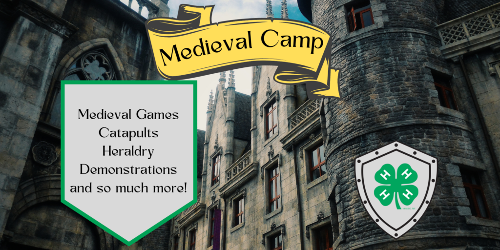 Medieval Games, catapults, heraldry, and so much more! 4-H Medieval Camp