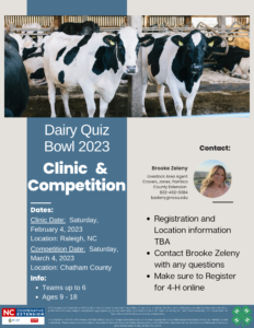 Cover photo for Dairy Quiz Bowl Update