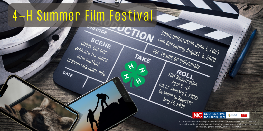 4-H Film Festival Advertisement Image. Information on this image is in the main text of the page