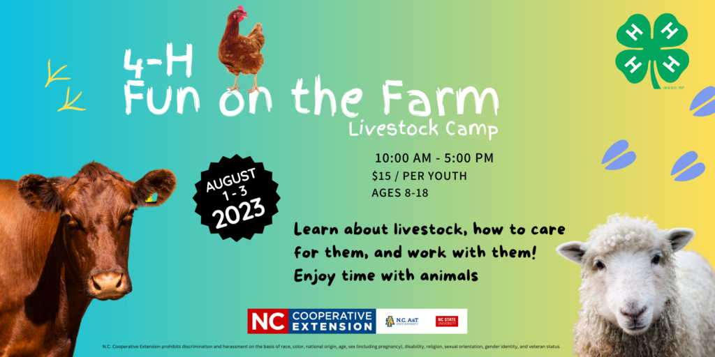 4-H Livestock Camp Image, all information in photo is in the main body of the webpage