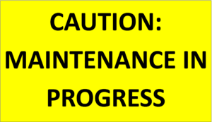 Sign advising caution due to construction